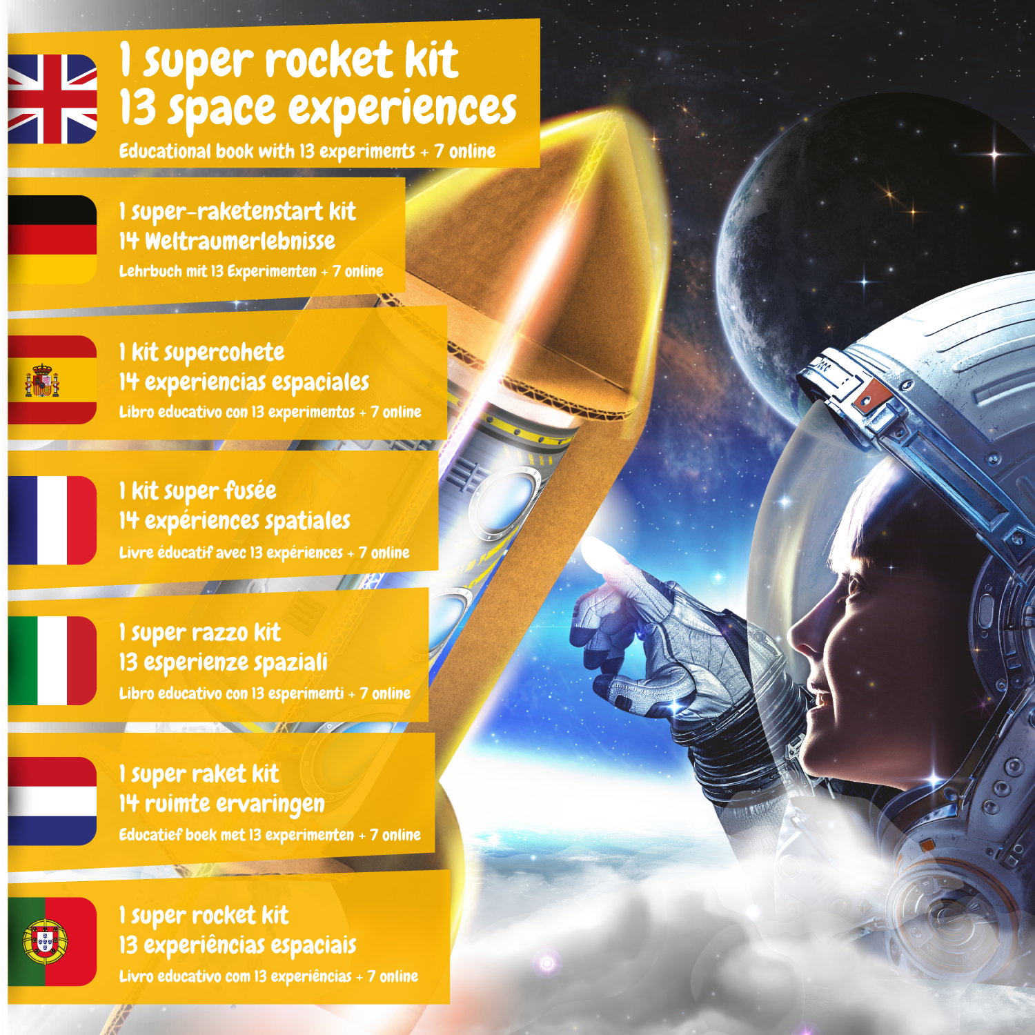Science4you - Vente Lot de jouets – enfant - Super Rocket - Jeu éducatif pour enfants (7 langues)1