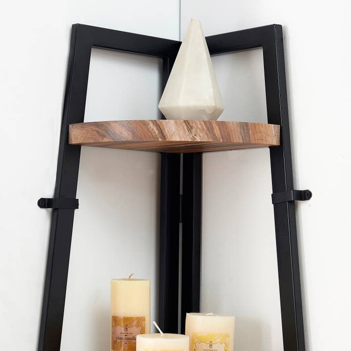 Danya B - Wholesale Free Standing Shelf - Free-Standing 5-Tier Pyramid Corner Shelf with Metal Frame13