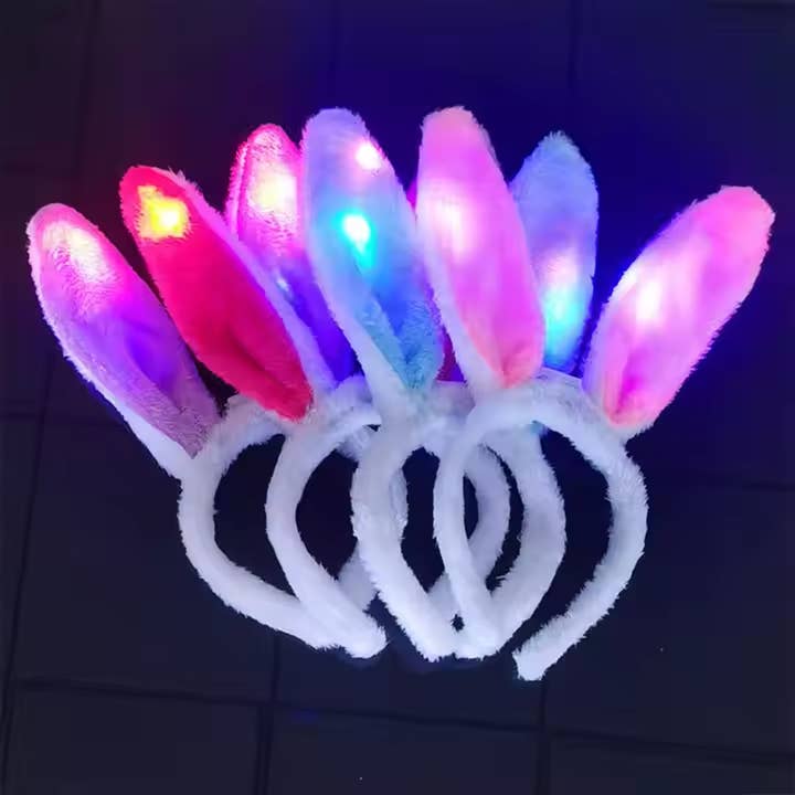 Pagdee Kids Juniors - Wholesale Light-Up Toy - Kids & Baby - Holiday Décor Glowing Bunny Ear Headband For Kids - Assorted