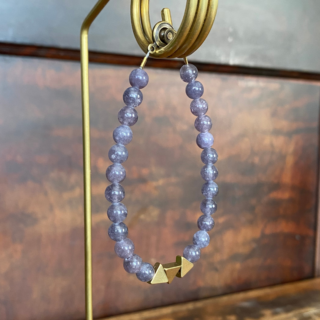 Seeds – Großhandel Perlenarmband – Duluth Armband | Halbedelsteinperlen | Dreiecke aus Messing26