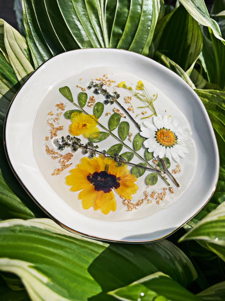 Wildflower Jewelry Dish for wholesale by Sam + Sea Artistry