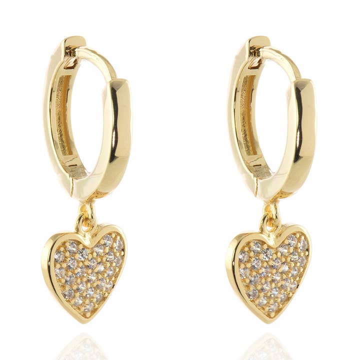 Boucles d'oreilles créoles Huggie en or Mae pour la vente par Cachet London