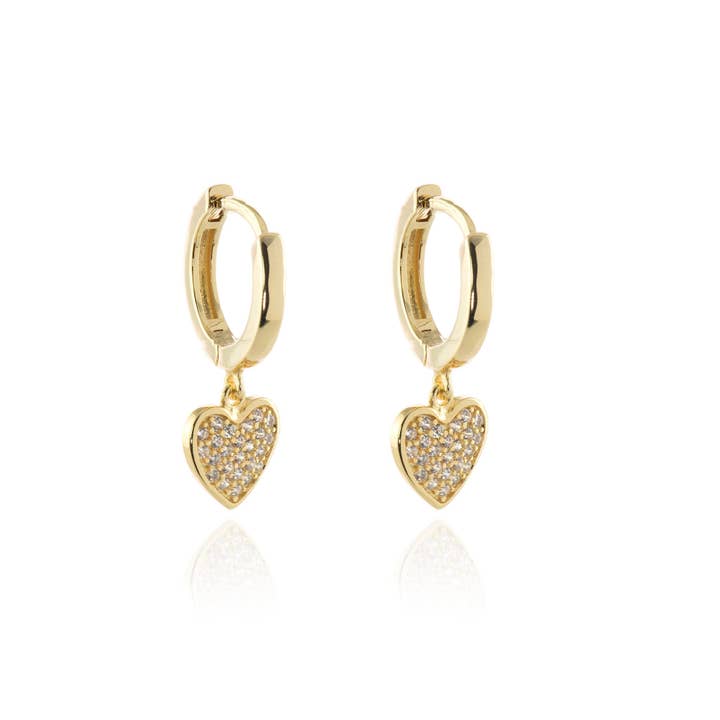 Mae Gold Huggie Hoop Earrings for wholesale by Cachet London