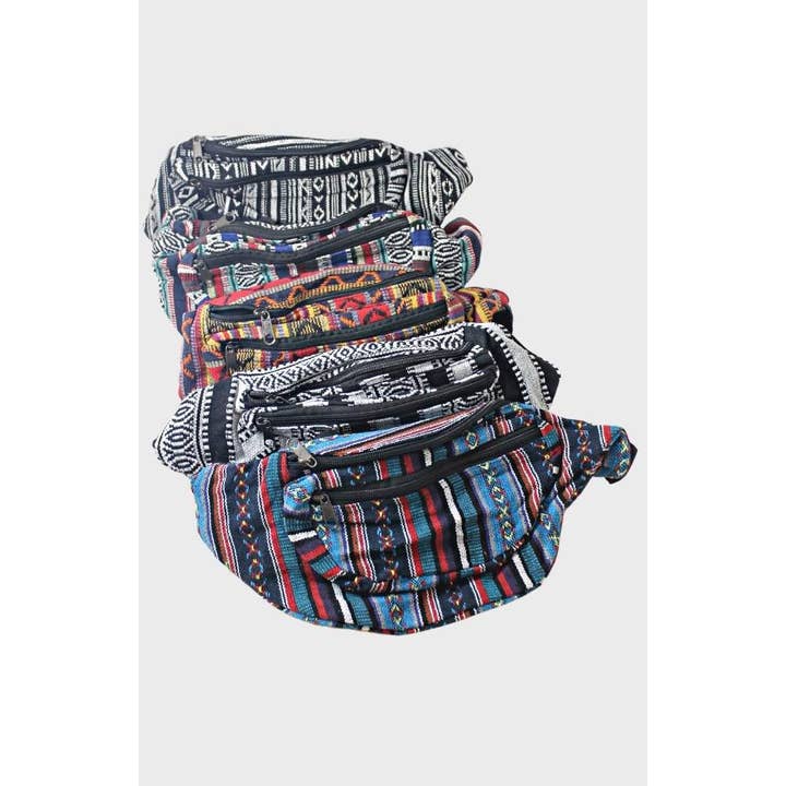 Ganesh Himal Trading - Wholesale Belt Bag - Unisex - Gyari Stripe Sling Bag Large5