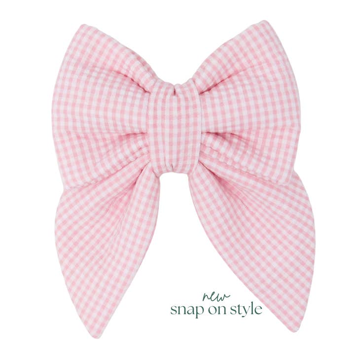 So Sweet Gingham Seersucker Lady Bow for Dogs | NEW STYLE for wholesale by Winnie and the Hound
