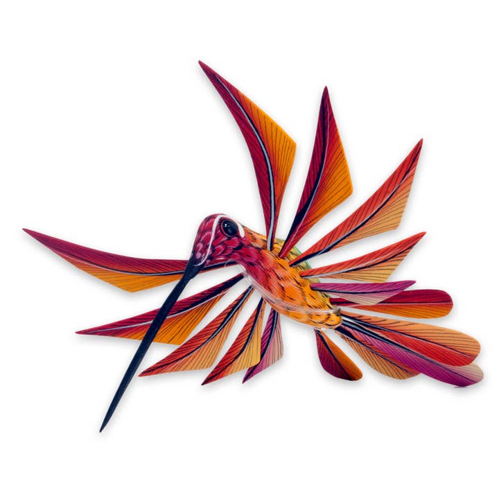 Novica Handmade Colorful Hummingbird Alebrije Sculpture for wholesale by NOVICA