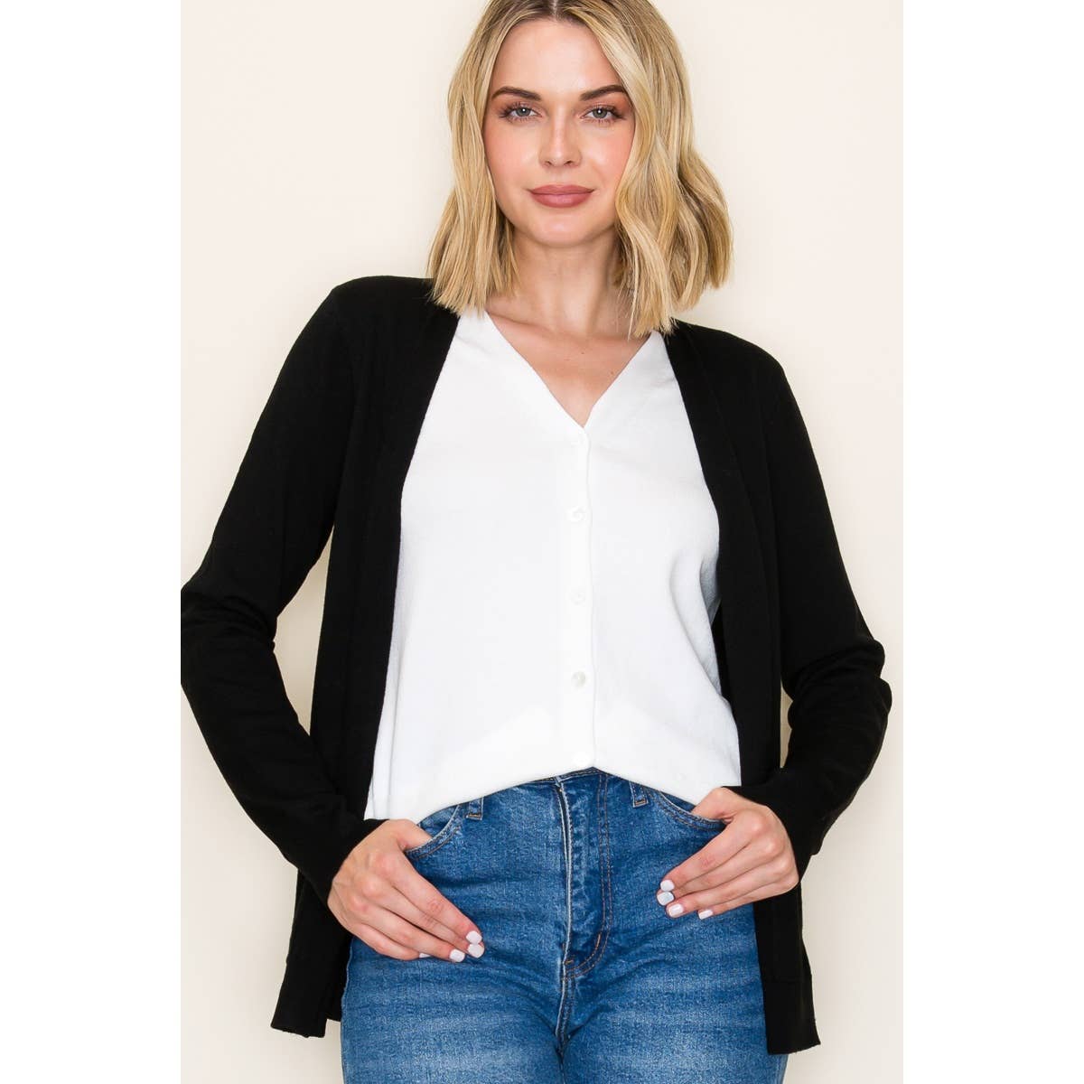 STACCATO - Vendita all'ingrosso Cardigan - Donna - CARDIGAN MAGLIONE SCOLLO A V 2FER13