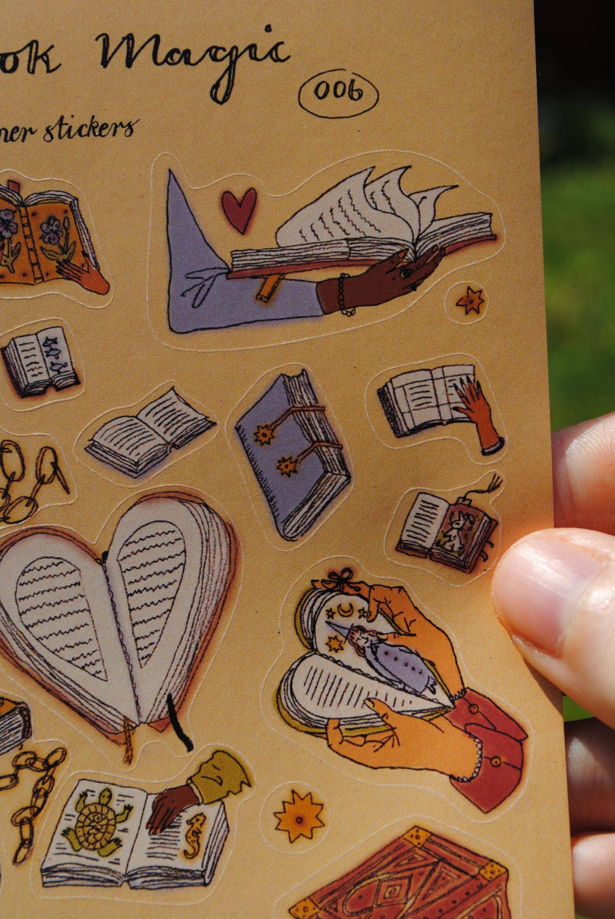 Tulips and Heather - Wholesale Sticker - Sticker Sheet "Book Magic" for journals and planners6