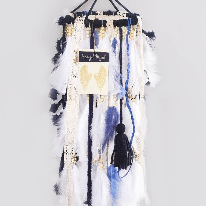 Handmade MOBILE Dream Catcher for BABY ROOM BLUE MIGUEL for wholesale by MANIK