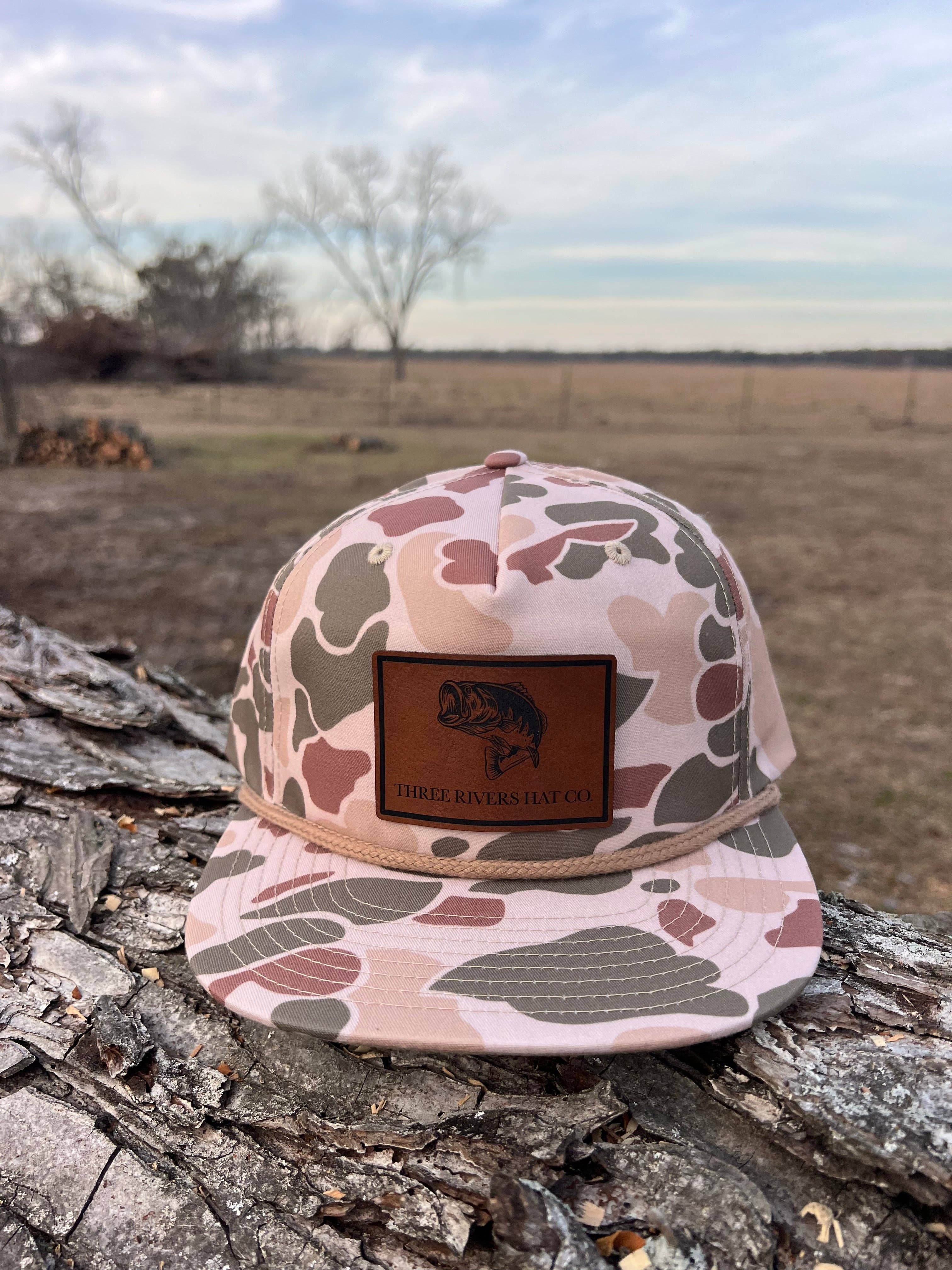 Three Rivers Hat Co. - Wholesale Truckerpet - Uniseks - Bass Silhouette - Touw Snapback1