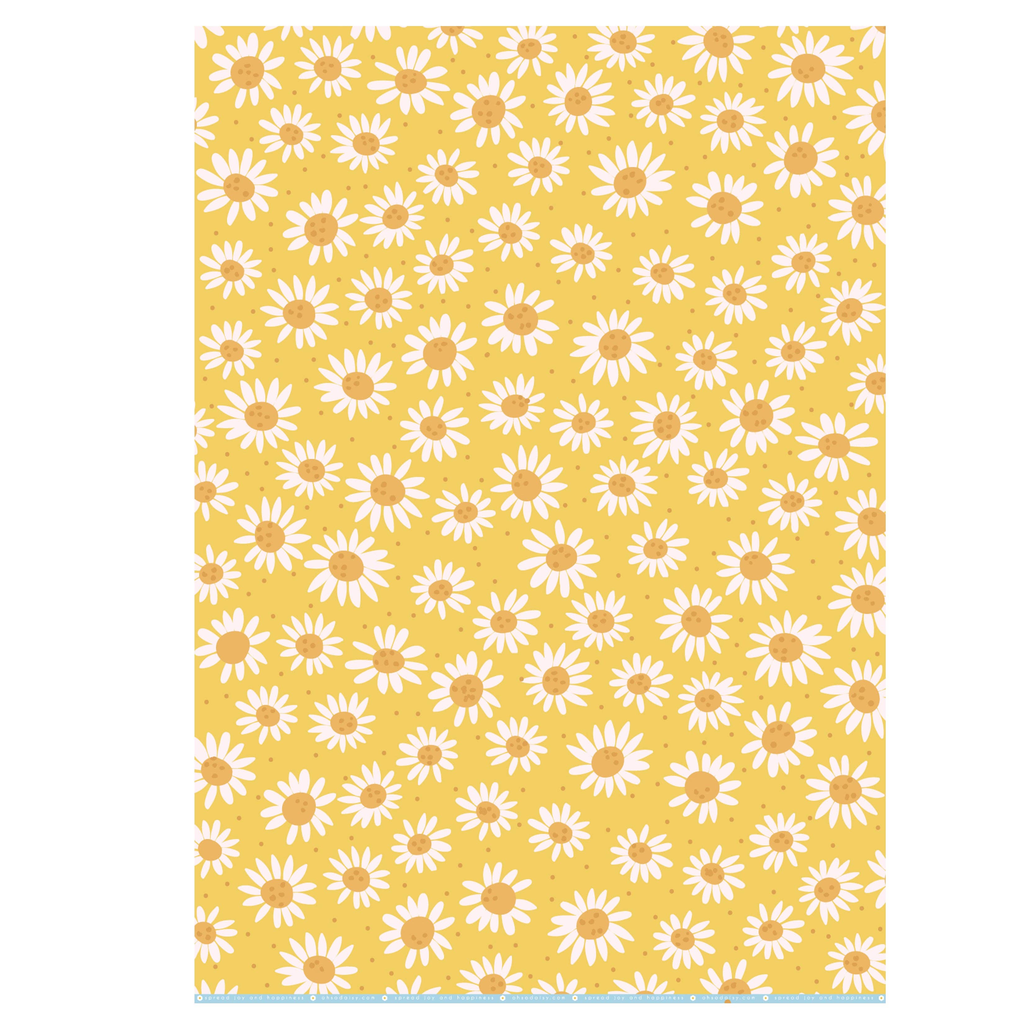 Oh So Daisy – wholesale Flat wrap – BLOOMING LOVELY DAISY GIFT WRAP SHEET1