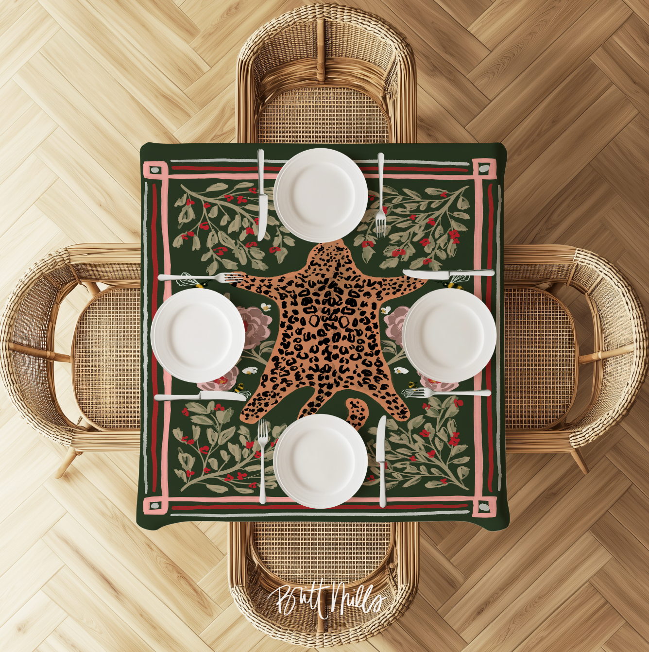 Britt Mills Design - Wholesale Tablecloth - Legacy Square Tablecloth1