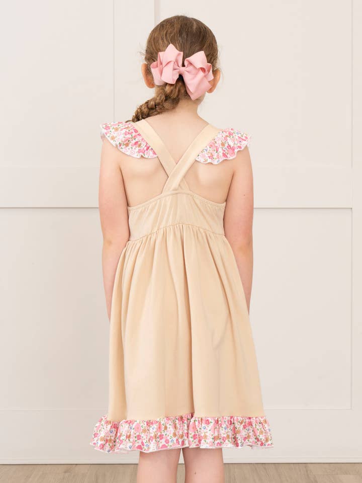 Marie Nicole Clothing - Wholesale Dress - Kids - Sweet Tractor Ride Floral Ruffle Dress