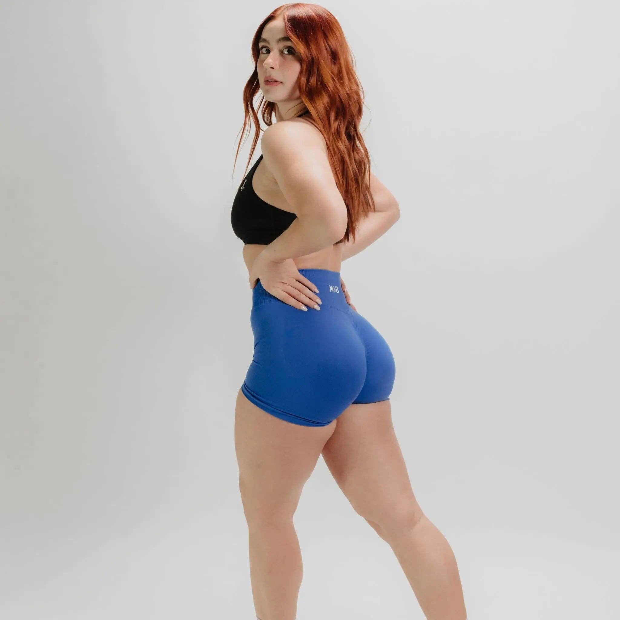 MYB Apparel - Wholesale Athletic Shorts - Women's - SYNERGY SCRUNCH SHORTS 4.5"0