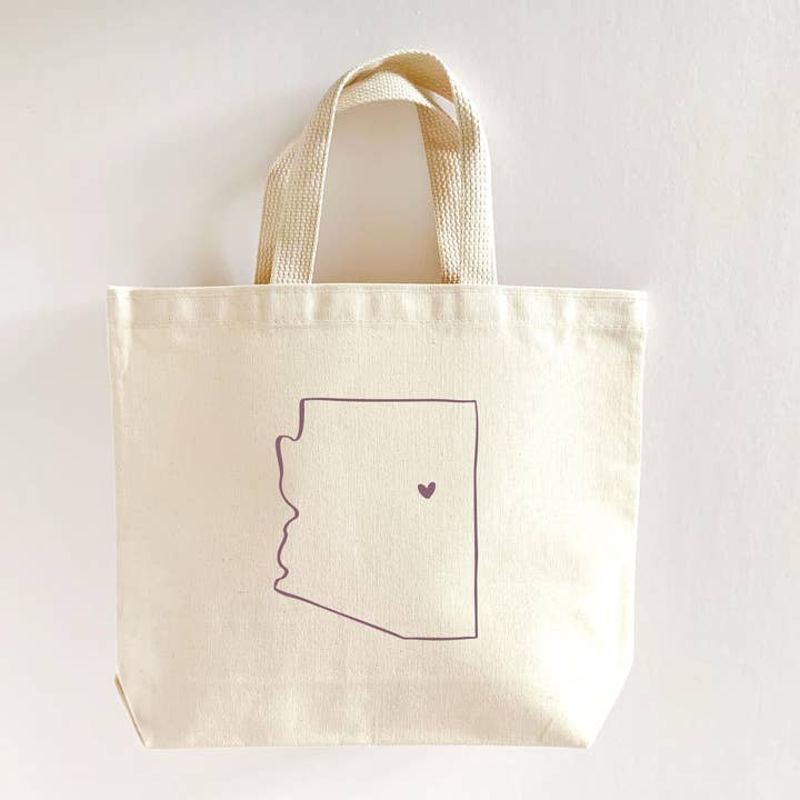 Bolso Tote Personalizado con Contorno de Arizona: Lona de EE. UU. para venta al por mayor de MEGranger Totes