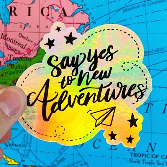 Autocollant pour bouteille d'eau pour ordinateur portable de voyage pour la vente par Daisy Mae Designs