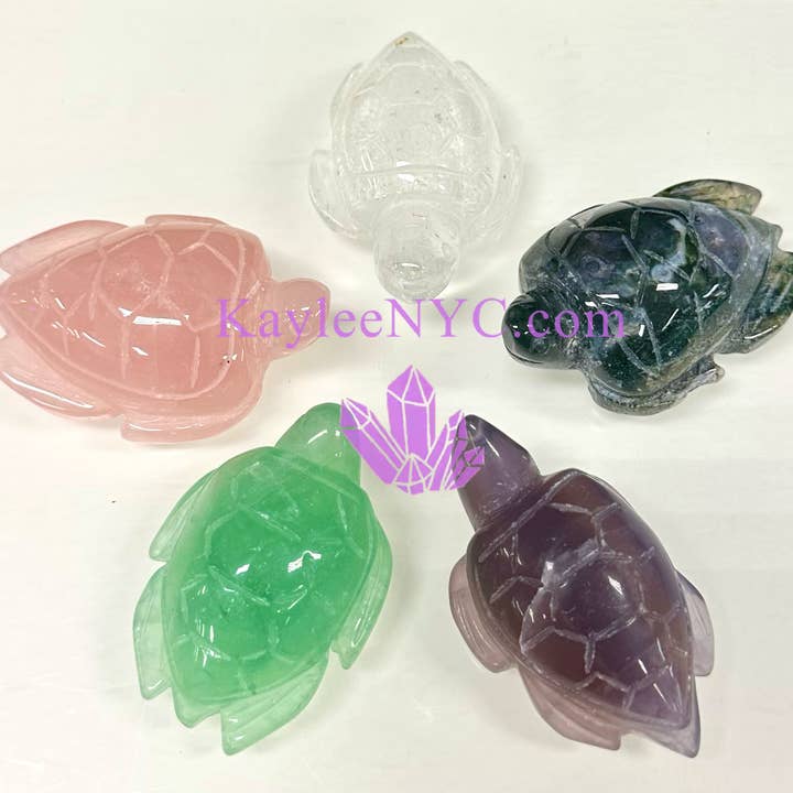 KayleeNYC - Wholesale Spiritual Stone/Crystal - 2.5β Hand Carved Natural Crystal Sea Turtles7
