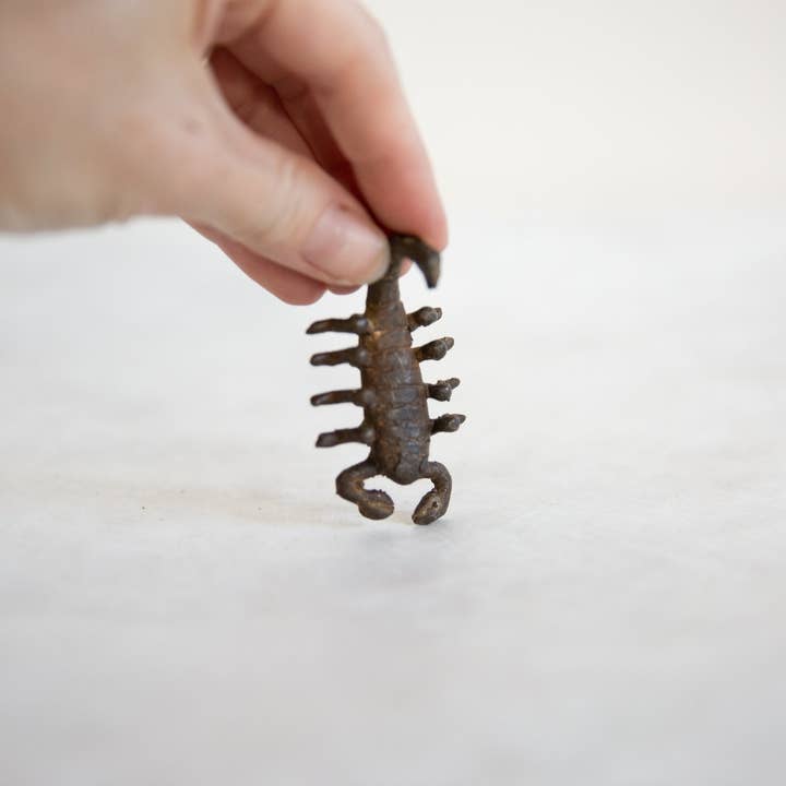 Old New House - Vendita all'ingrosso Scultura - Scorpione africano in bronzo scuro vintage