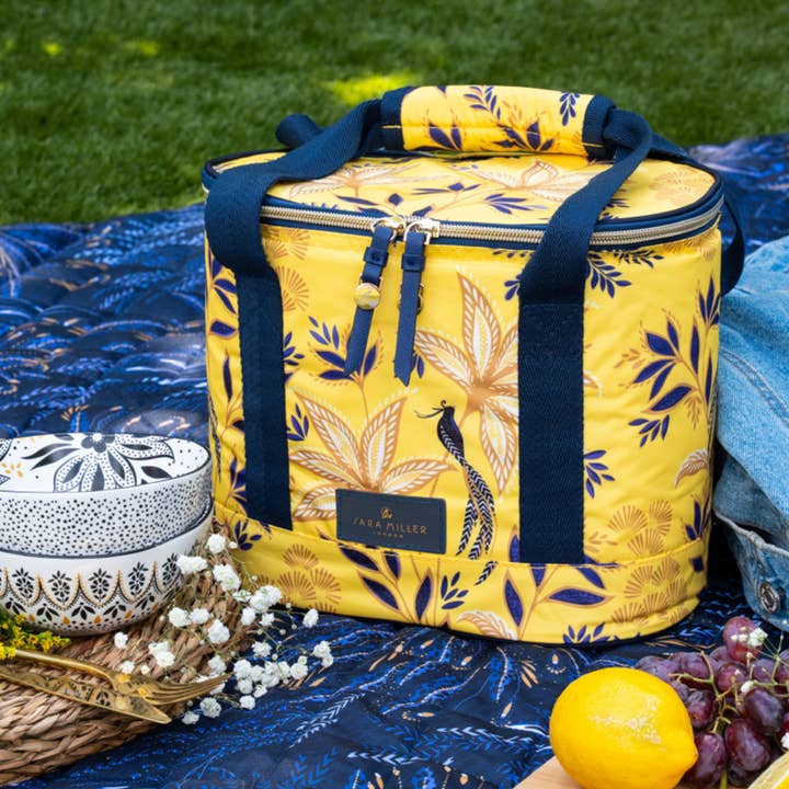 Sara Miller Oval Insulated Personal Cool Bag Yellow for wholesale by Navigate Ltd