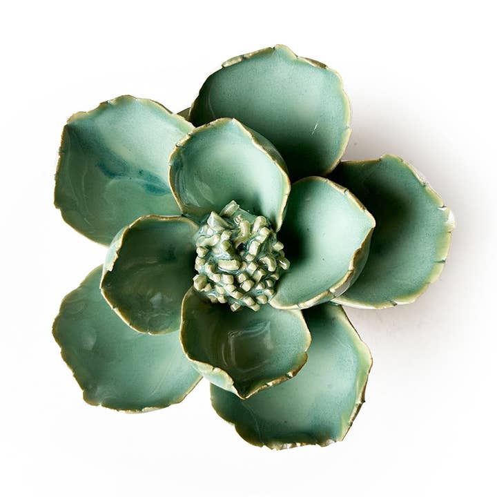 Englischer Garten Keramikblume Milch Teal Mohn - EG19 für den Großhandel von Chive EU