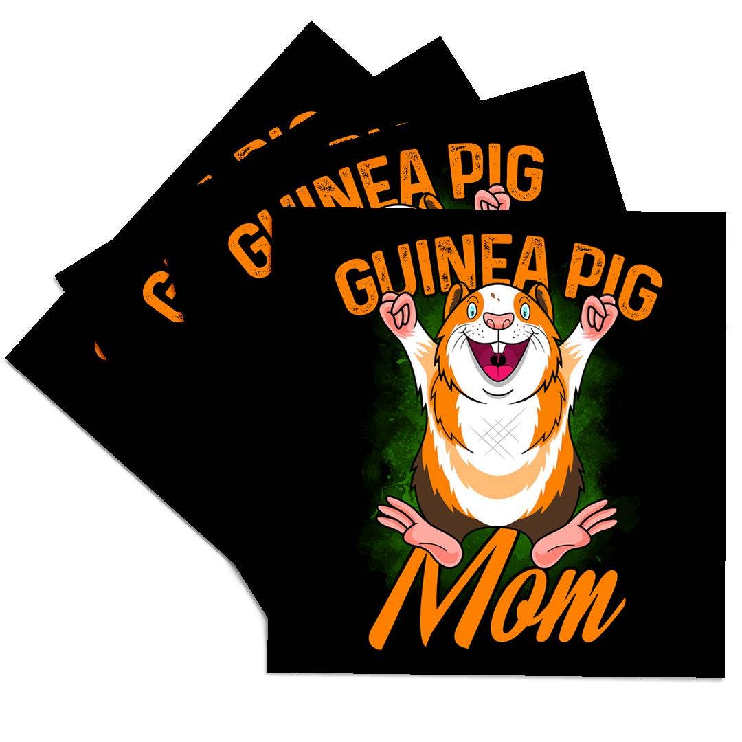 3dRose - Vente Sous-verre - 3dRose, Cochon d'Inde Porcelet Maman avec Fond Vert Maman Mère, Dessous de Verre0