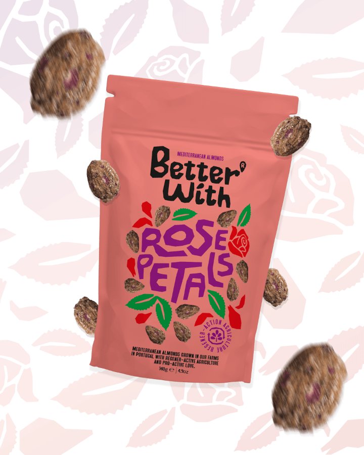 Better With Almonds - Wholesale Nuts - Amêndoas Melhor Com Pétalas de Rosa - 140g1