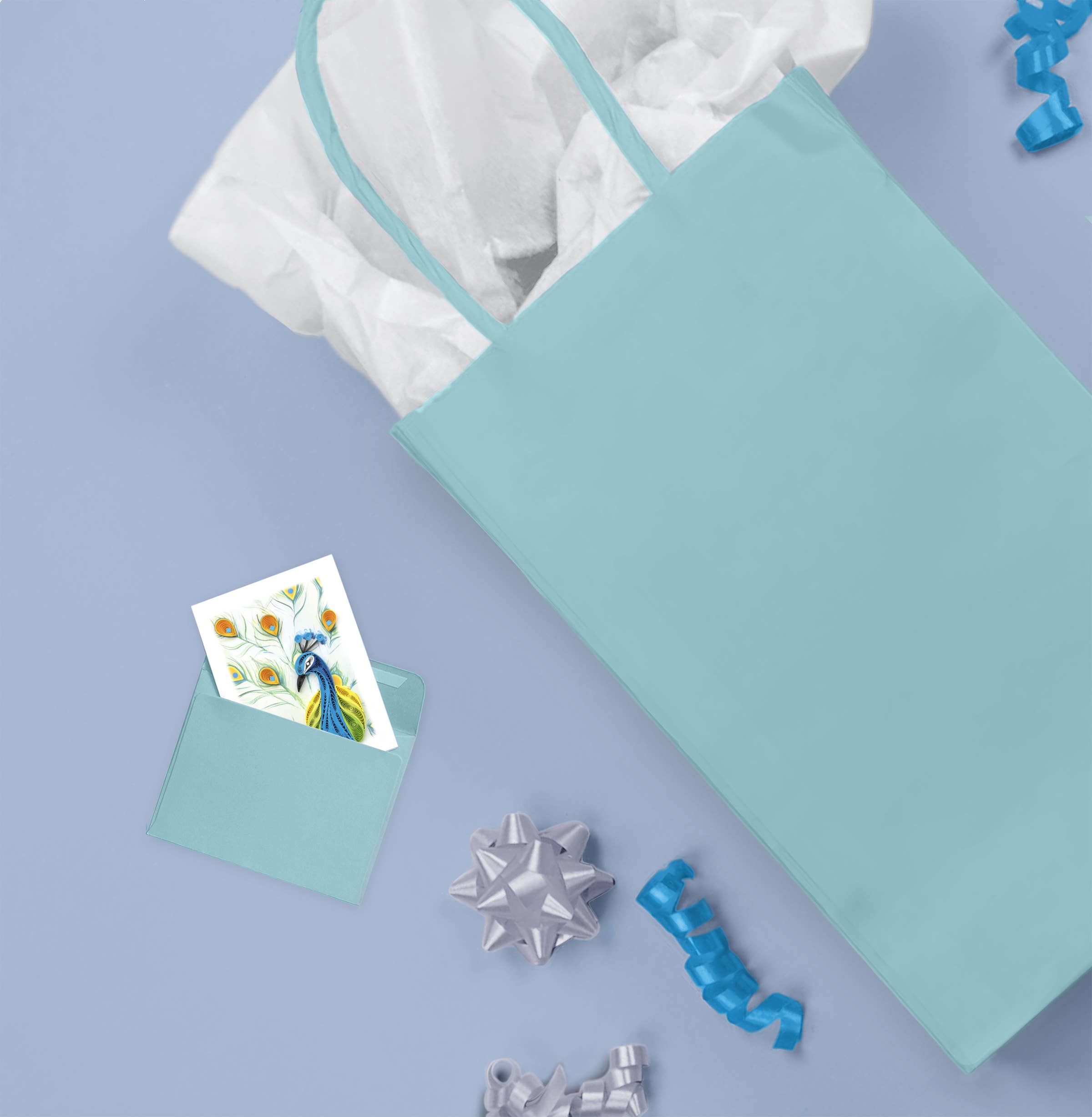 Quilling Card - Wholesale Everyday Greeting Card - Peacock Gift Enclosure Mini Card2