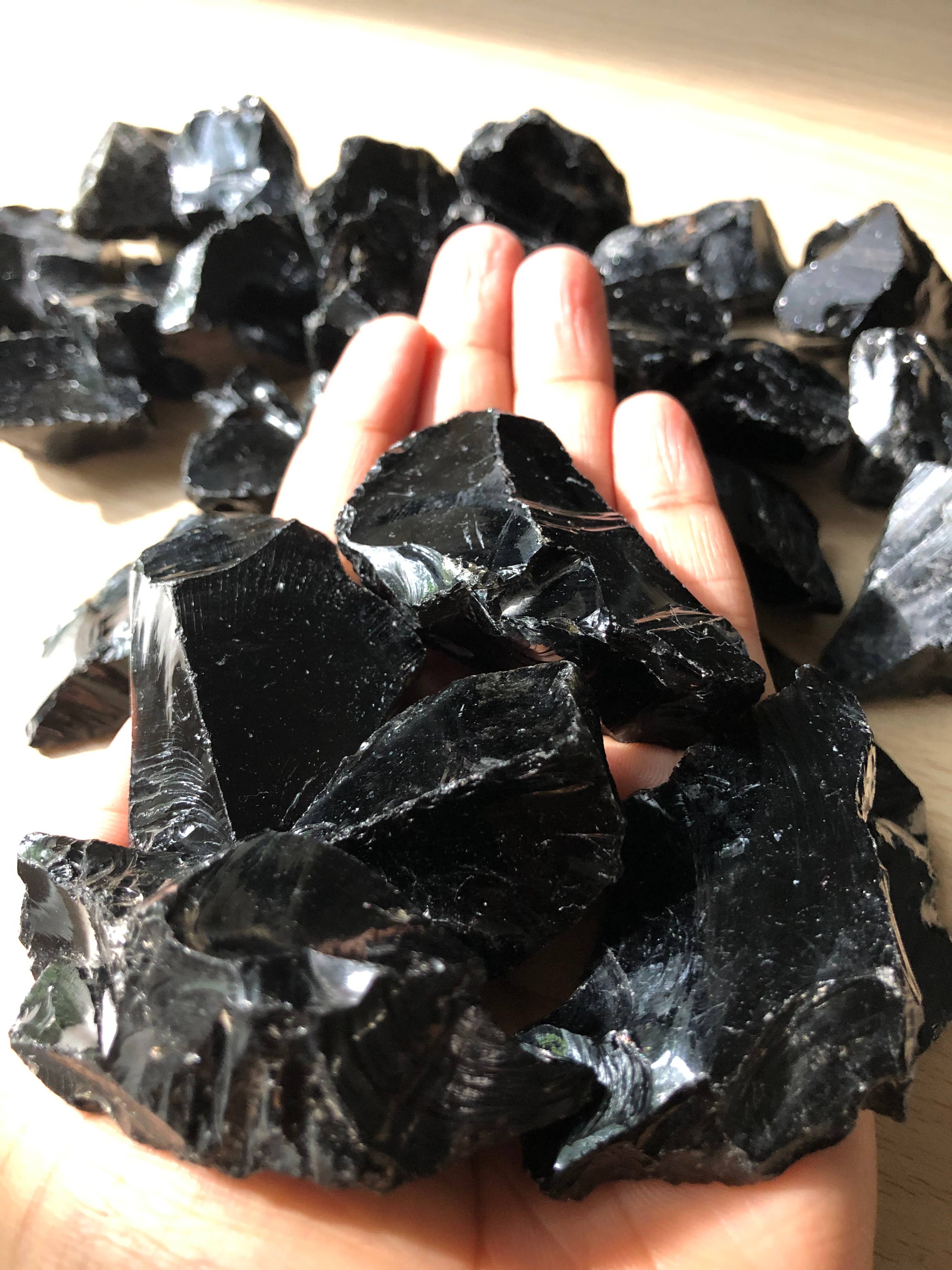 Kamicr8tions - Wholesale Spiritual Stone/Crystal - Raw Black Obsidian3
