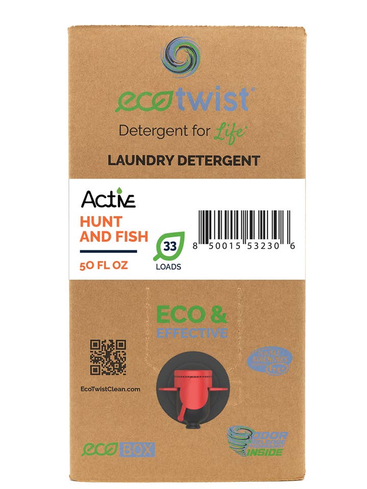 Active Laundry Detergent: Hunt & Fish - Zero Scent for wholesale by EcoTwist Clean, Inc