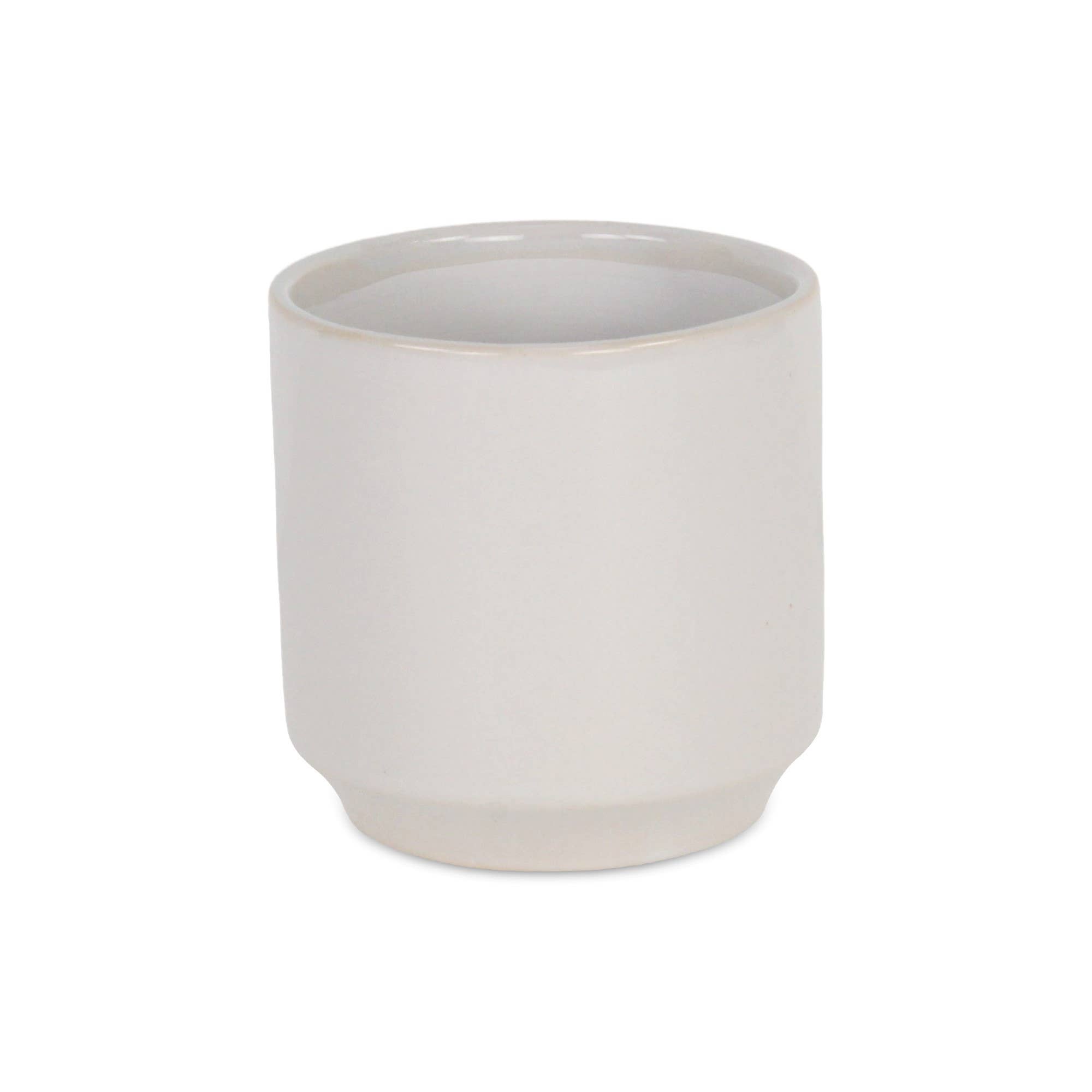 Cheungs Home Decor - Vendita all'ingrosso Vasi per piante - Elegora vaso in ceramica monocolore con lato dritto - bianco sporco11