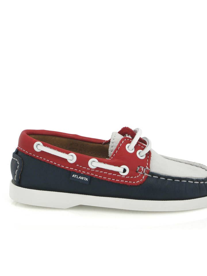 Regatta - blue tricolor soft nappa for wholesale by Atlanta Mocassin