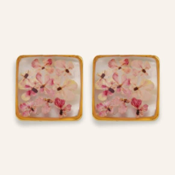 Teeny Weeny Square Purple Küpe for wholesale by fioreldesign