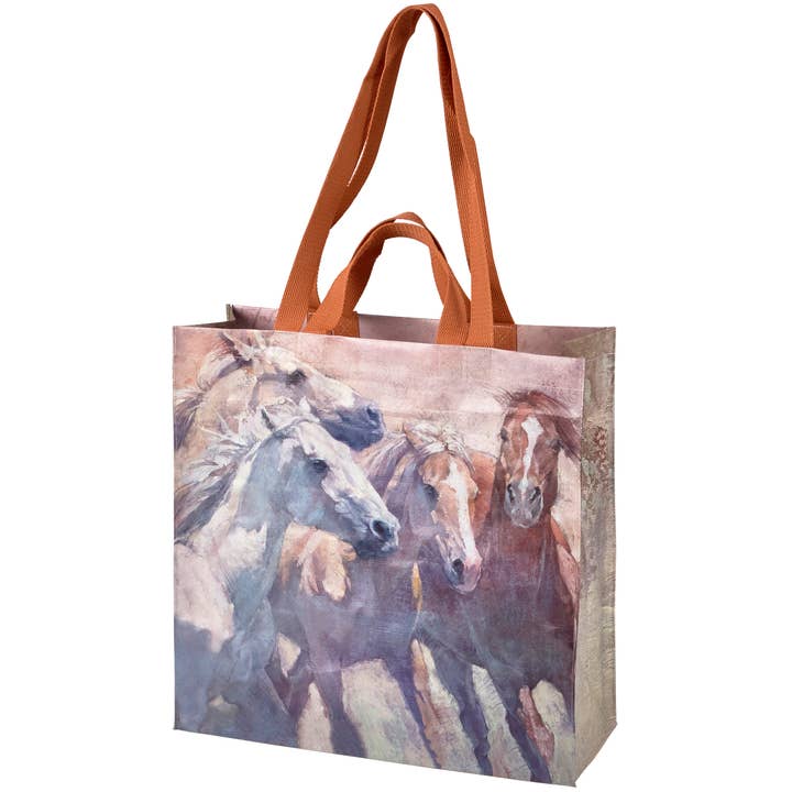 Horses Market Tote for wholesale by Primitives by Kathy