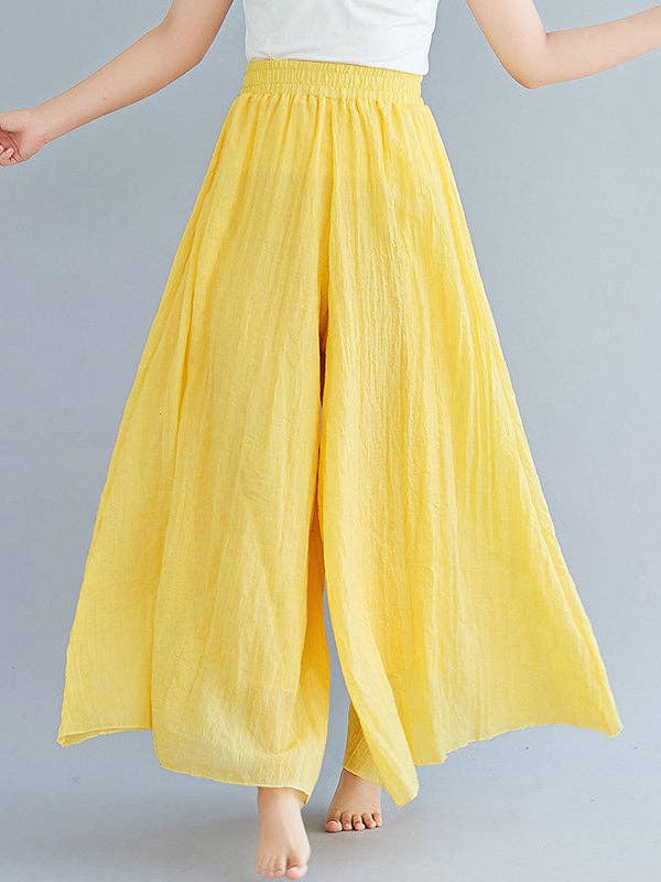 UZ Wholesale Store - Wholesale Pants - Women's - 8 Colors Linen Super Loose Wide-Leg Casual Pants