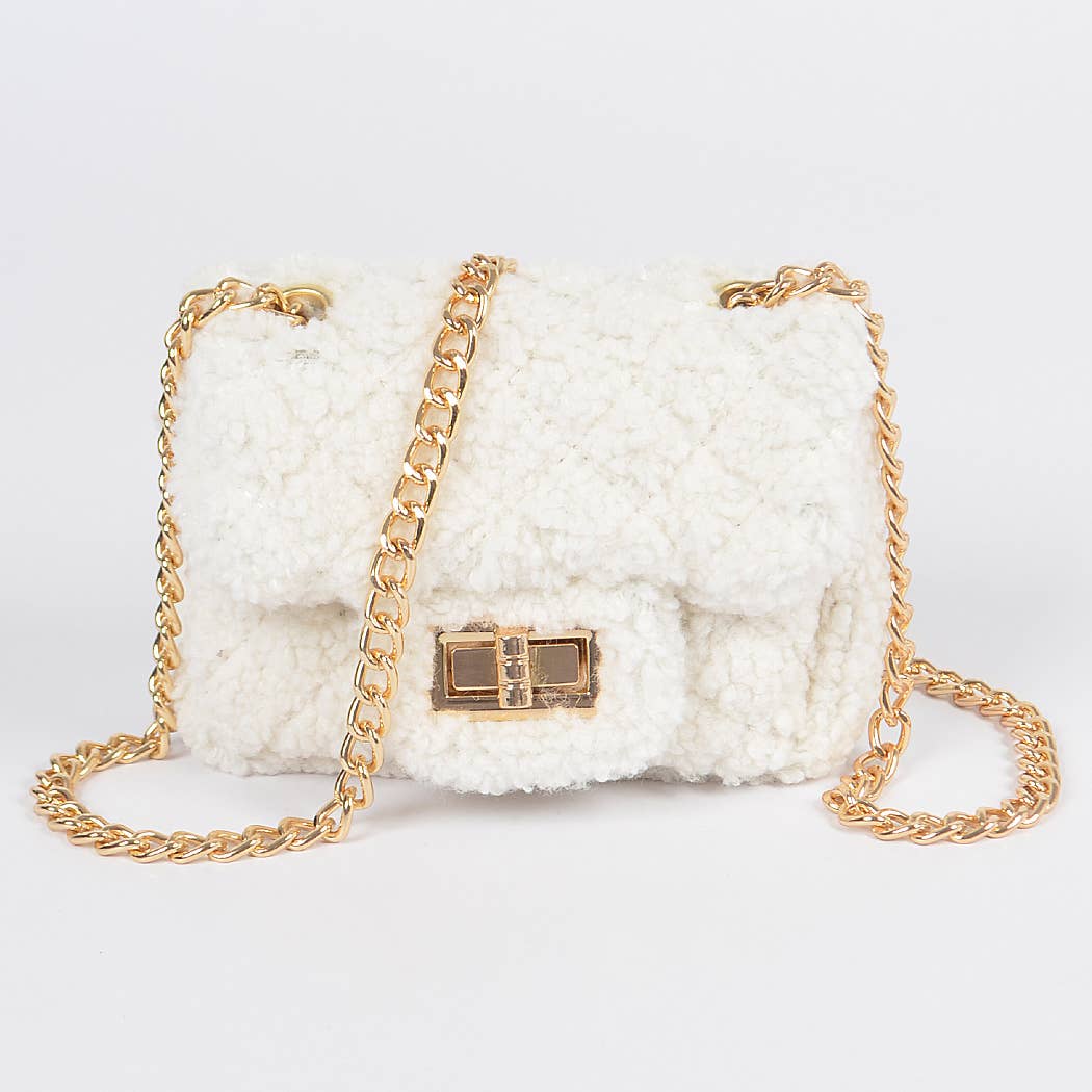 3AM BY H&D ACCESSORIES - Wholesale Crossbody Bag - Women's - Faux Fur Mini Crossbody Bag6