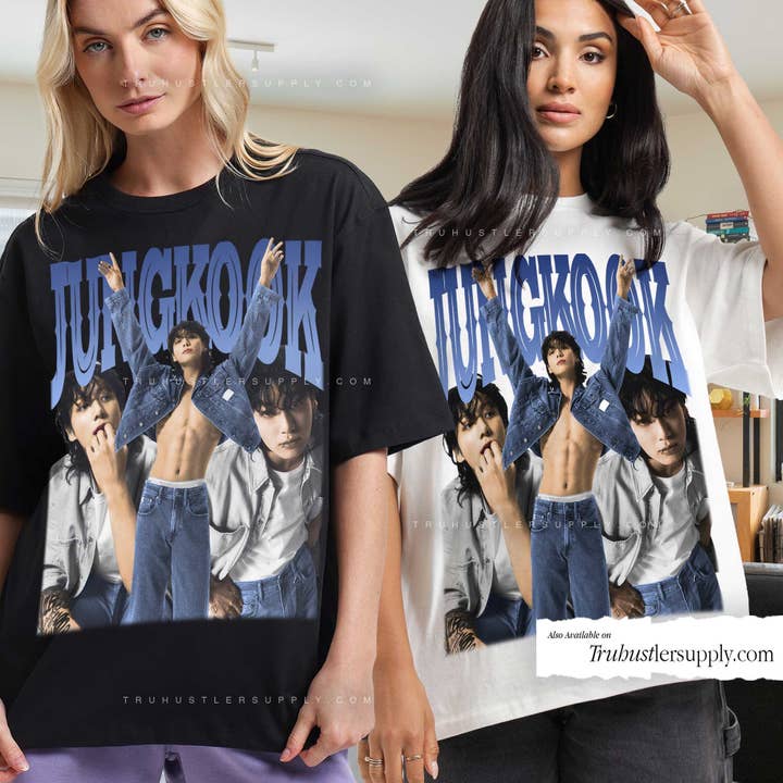 TheKingShirt - Wholesale T-Shirt (Graphic) - Women's - Jungkook BTS Kpop Shirt Vintage JK Retro Graphic 90s Tee7