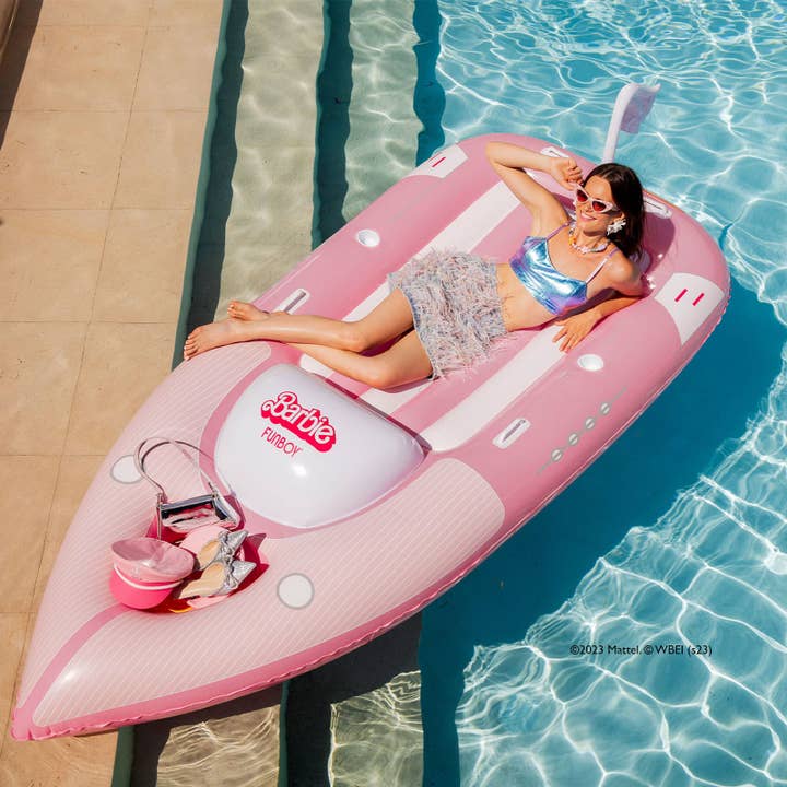 FUNBOY - Wholesale Inflatables - Barbieâ„¢ The Movie x FUNBOY Speed Boat Pool Float