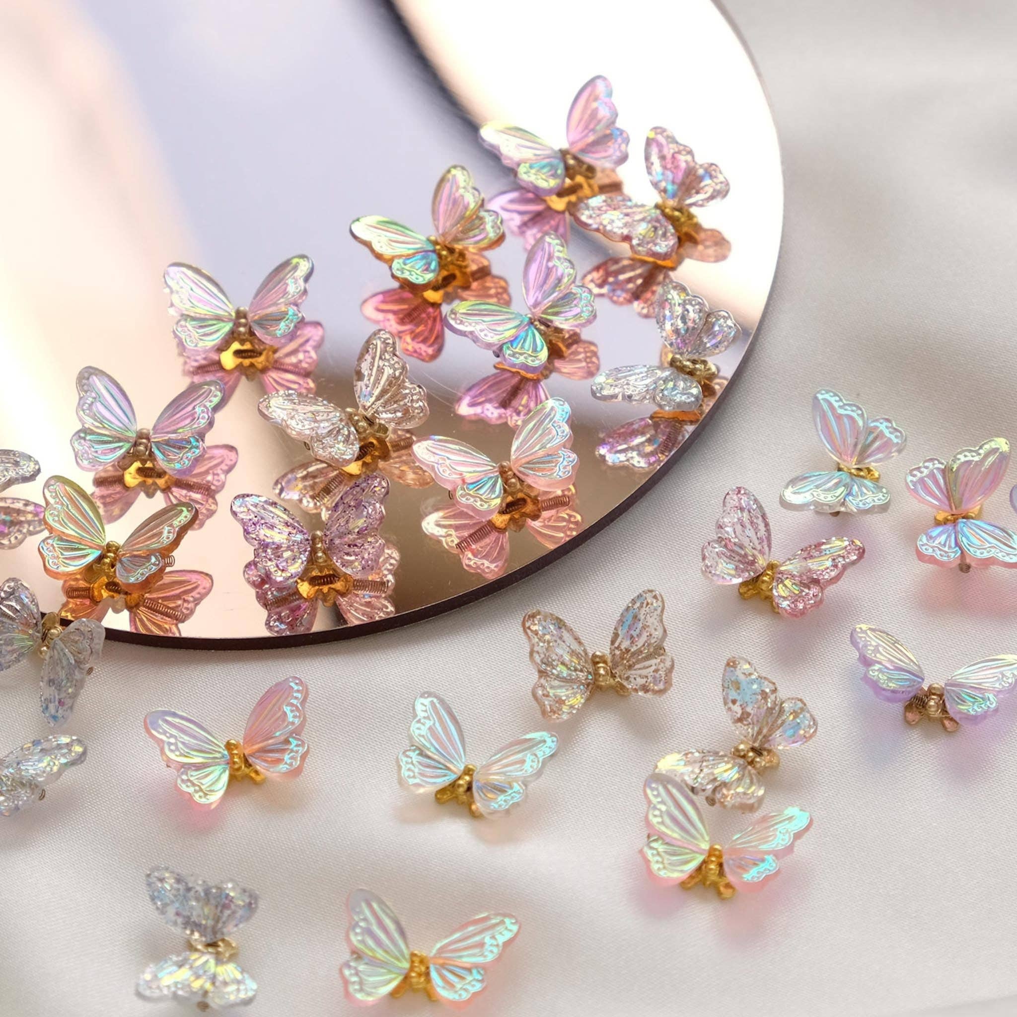 Moon Bunny - Wholesale Craft supplies - Glitter Holographic Butterflies2