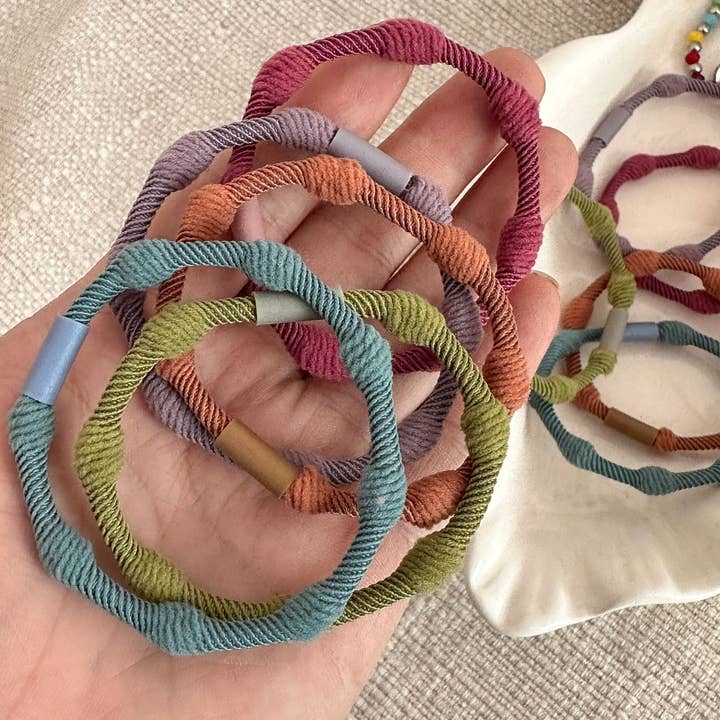 XO Fashion - Wholesale Hair Tie - HTY008 Morandi Color Korean Style Basic Ponytail Hair Tie9