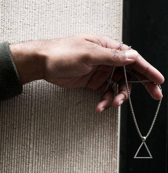 DEGS & SAL - Wholesale Pendant/Charm Necklace - Sterling Silver Triangle Necklace3
