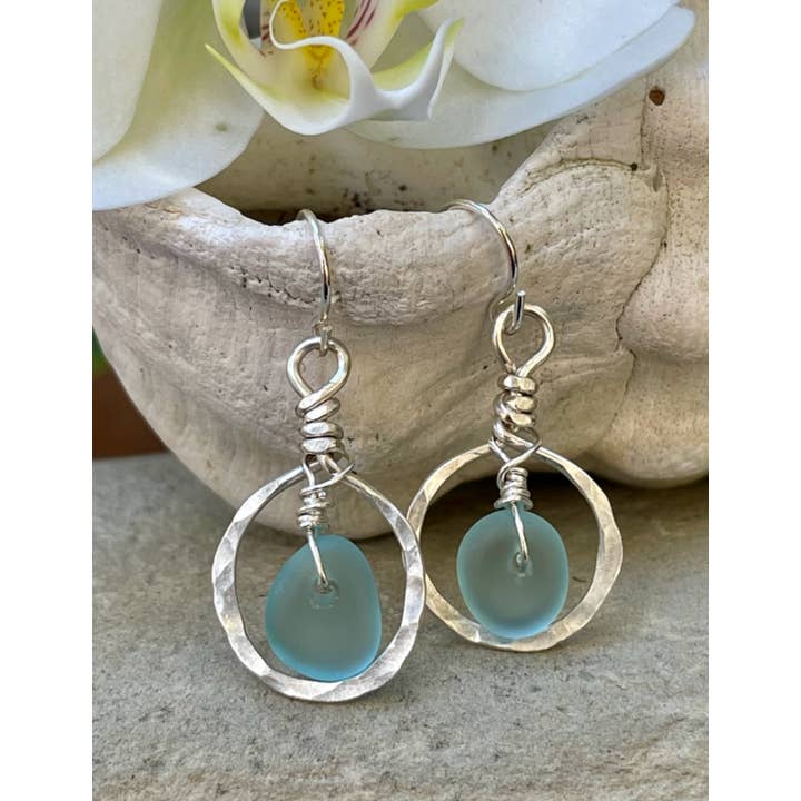 Ocean Jewel Santa Barbara - Wholesale Hoop earrings - Tiny Seaglass Treasures
2