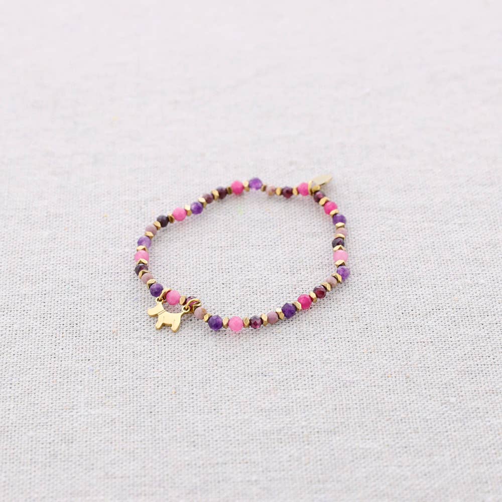 Sonata - Wholesale Beaded Bracelet - Elastic Steel Beaded Dog Pendant Bracelet5