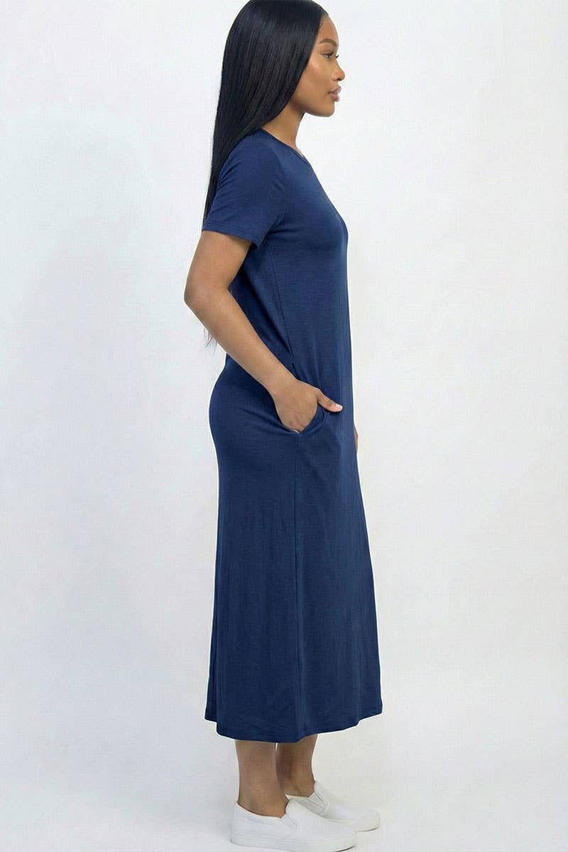 CAPELLA APPAREL - Wholesale Dress - Women's - Side Pocket Tee Dress18