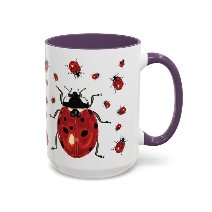 Blue Cava - Wholesale Coffee Mug - Ladybug Two Tone Ceramic Mug (11oz & 15oz)7