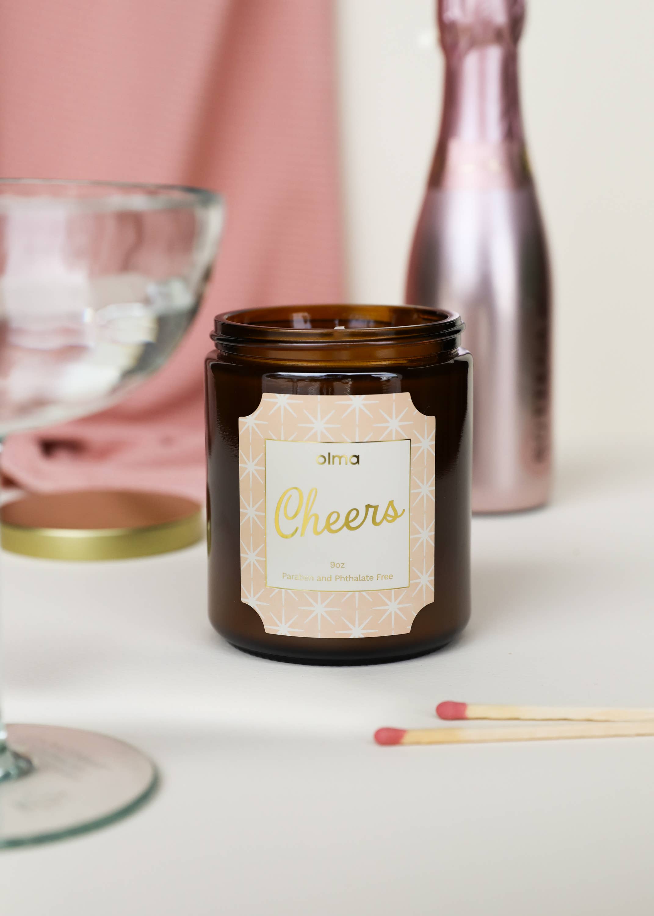 JaxKelly Candles - Wholesale Jar/Filled Candle - Cheers - Holiday Christmas Candle - 9oz Amber0