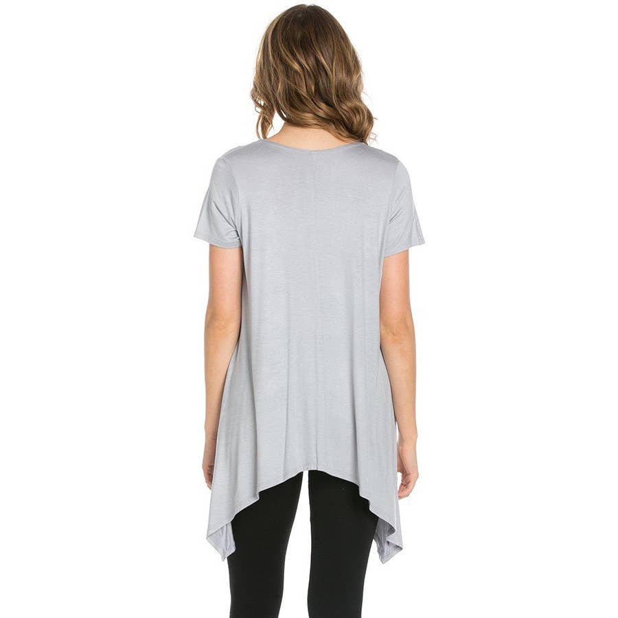 Azules Clothing - Wholesale Tunic - Women's - ATP-2267RS Piko Short Sleeve Tunic18