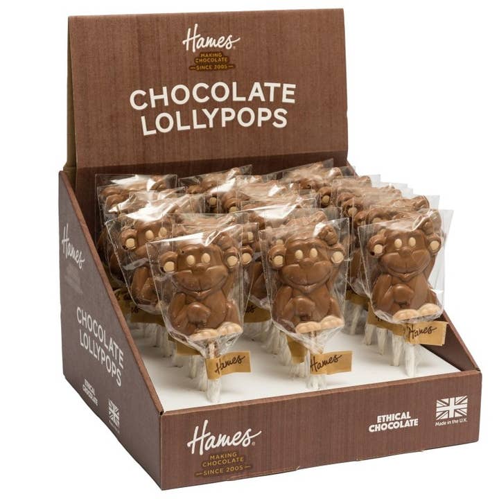 Hames Chocolates – wholesale Lollipop – UK ONLY. Milk Chocolate Cheeky Monkey Lollipop2