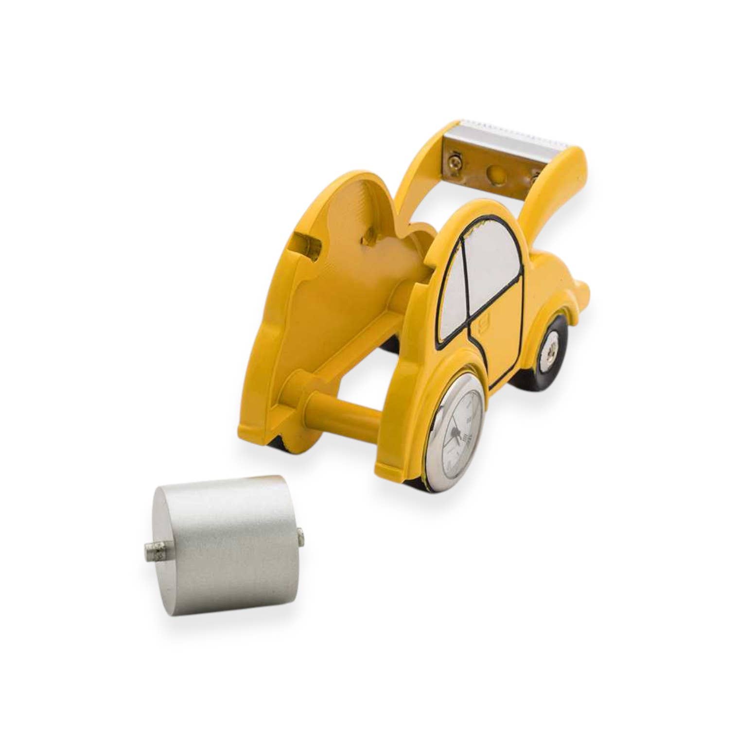 Jaune Horloge de table en forme de taxi jaune avec distributeur de ruban adhésif en vente sur Faire2