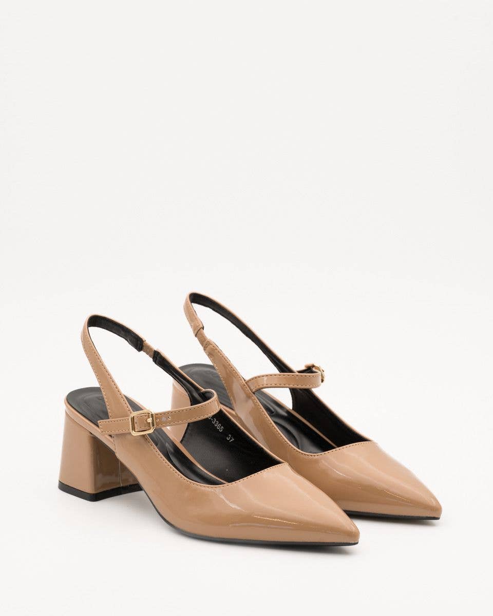 SWEET MAGIC MODA Y COMPLEMENTOS - Wholesale Low Heels - Women's - PATENT LEATHER SQUARE-HEEL SHOE 3