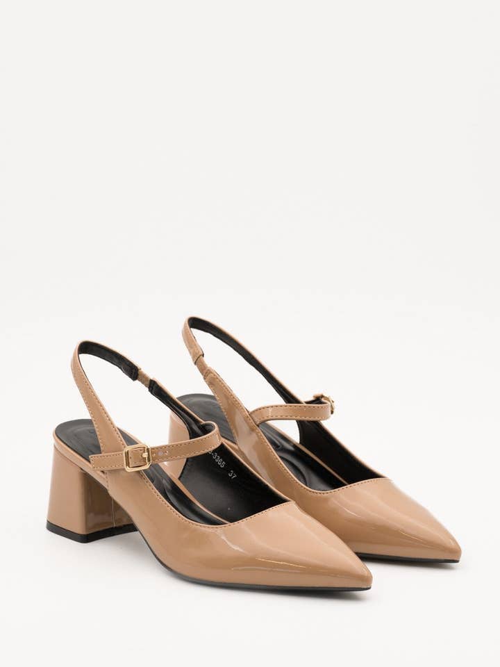 SWEET MAGIC MODA Y COMPLEMENTOS - Wholesale Low Heels - Women's - PATENT LEATHER SQUARE-HEEL SHOE 3